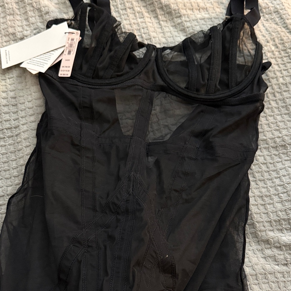 Bluebella Nordstrom Black Mesh Lingerie Set- 34DD 10 NWT - Picture 7 of 14